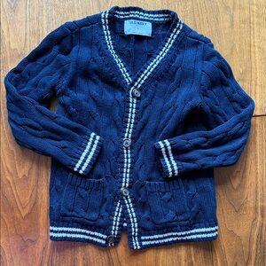 Navy blue boys cable knit cardigan - Old Navy - 5T